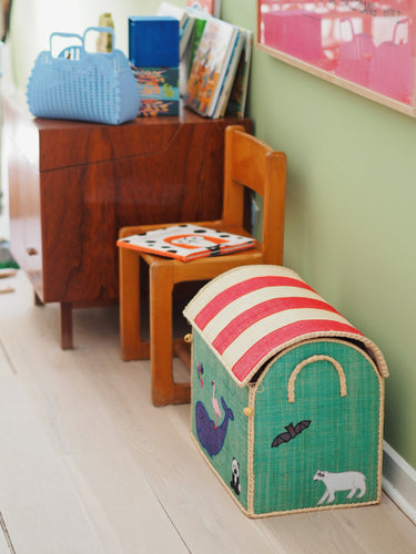 Medium Raffia Kurv 'Zoo'