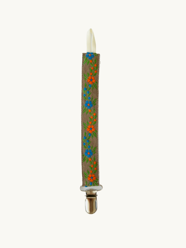 Suttesnor Brun med Orange Blomster