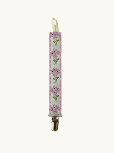 Suttesnor Hvid med Støvet Pink Blomster