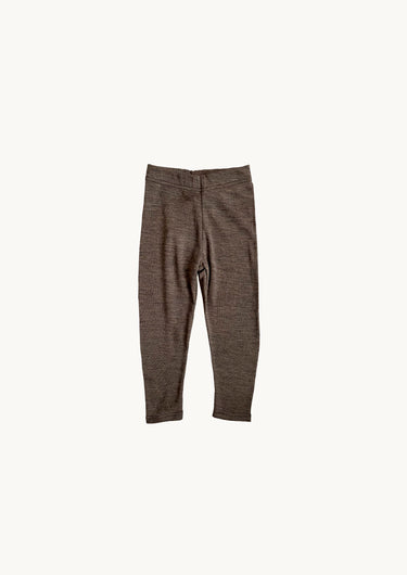 Uld & Silke Leggings Valnød