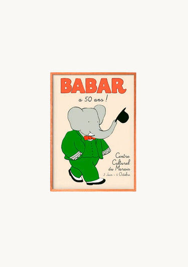 'Babar a 50 Ans' Plakat