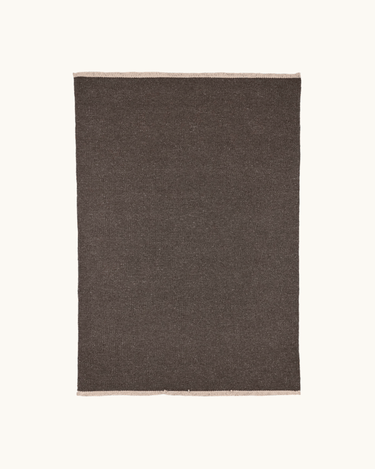Wool Rug Dark Grey Brown